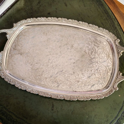 Silver-plated serving tray vintage, like new, made in Italy