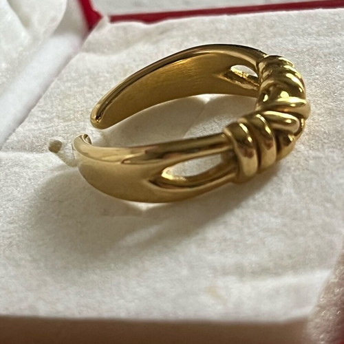 Gold plated women's ring 6.6mm new