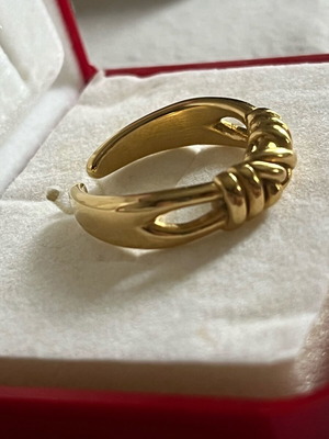 Gold plated women's ring 6.6mm new