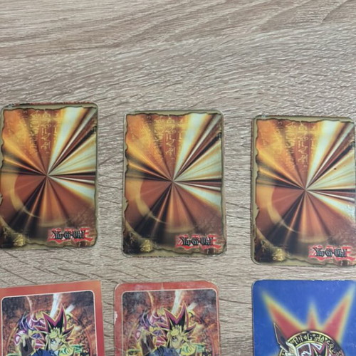 Yu-Gi-Oh! cards used, old collections with 34 green and 32 red backs