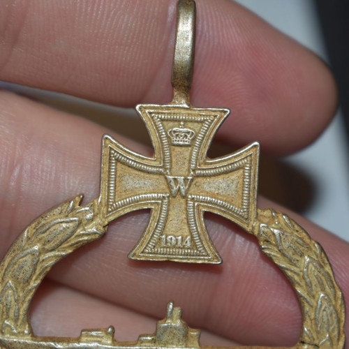 Silver German U-Boat WW2 used with iron cross
