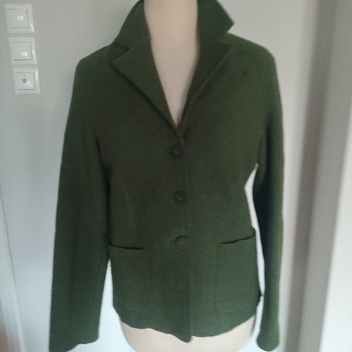 Rossopuro green jacket 100% wool new, size M