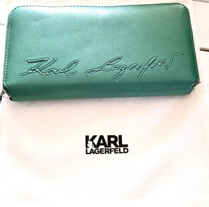 Karl Lagerfeld 100% δερμάτινο πορτοφόλι με dust bag, sz17x7 θηκες και κερματοθηκη