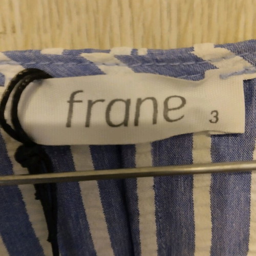 Frane women's plus size shirt new, white and blue