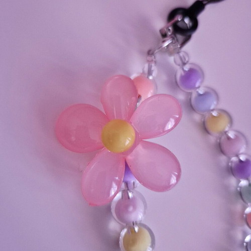 Bracelet keychain with colorful plastic beads new