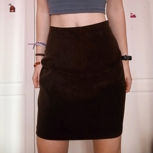 Velvet vintage brown skirt like new, worn