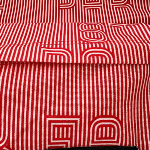 Eastpak striped red white backpack used