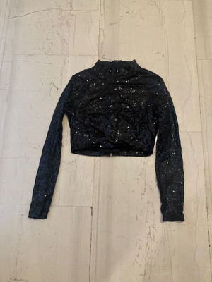 Natty sequin top used, size S, black