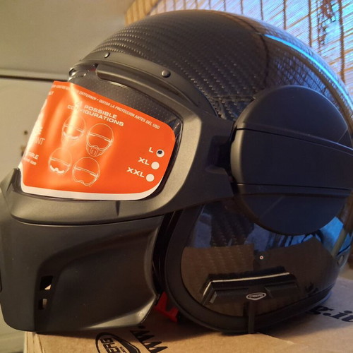Caberg Ghost X Carbon motorcycle helmet Large with Pro Speak Evo intercom