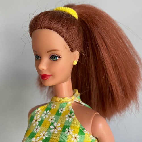 Vintage Redhead Barbie Pretty In Plaid doll used by Mattel 1998
