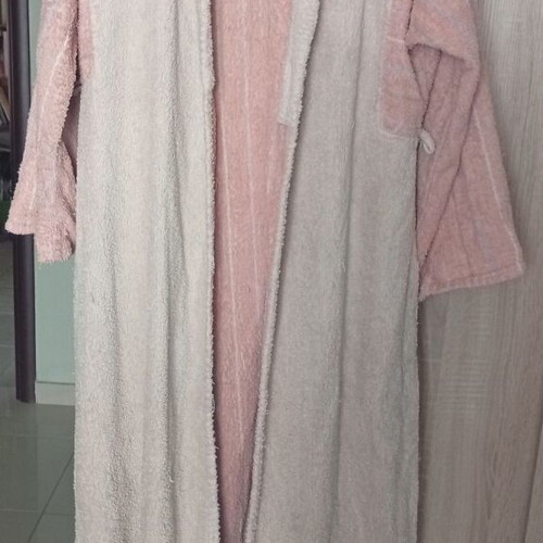 Bathrobe Maxi used, salmon color, large size