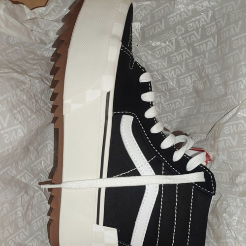 Vans double-layer sneakers new, black and white, size 38