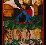 Oil painting on canvas Snow White & the Seven Dwarfs new
