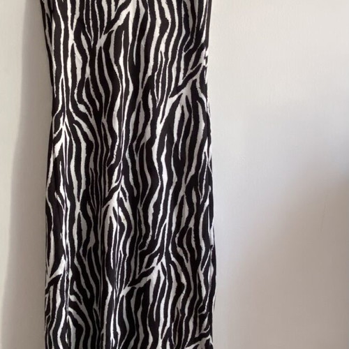 Satin zebra print dress, size S