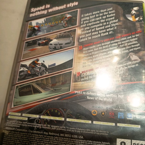 PGR4 Xbox 360 game used, racing