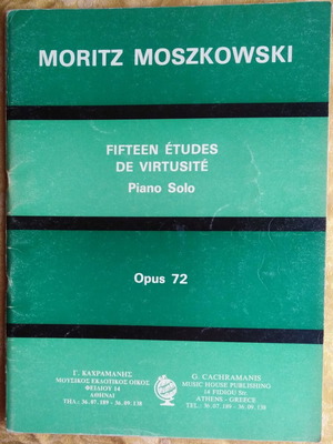 Moritz Moszkowski Fifteen Études de Virtusité Op.72 used