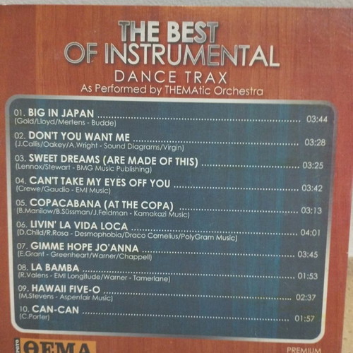 The Best Of Instrumental Dance Trax CD used, pop