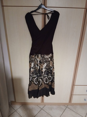 Thesis wrap dress like new, size L, beige and brown