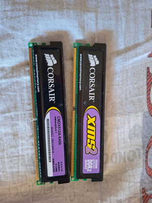Corsair DDR2 σετ μνήμης 2x512MB 800MHz XMS2 μεταχειρισμένο, σύνολο 1GB