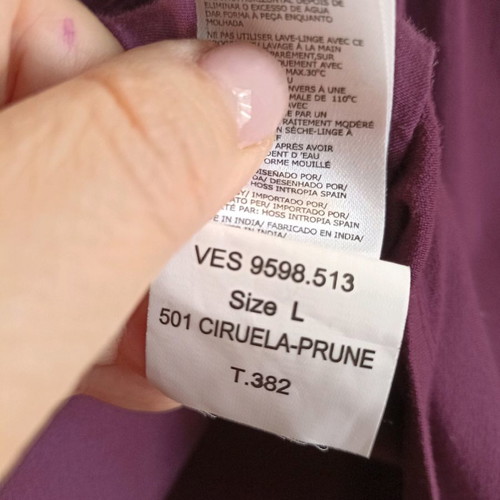 HOSS Intropia dress used, viscose and silk, size large, purple