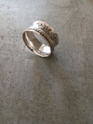 Handmade silver ring used