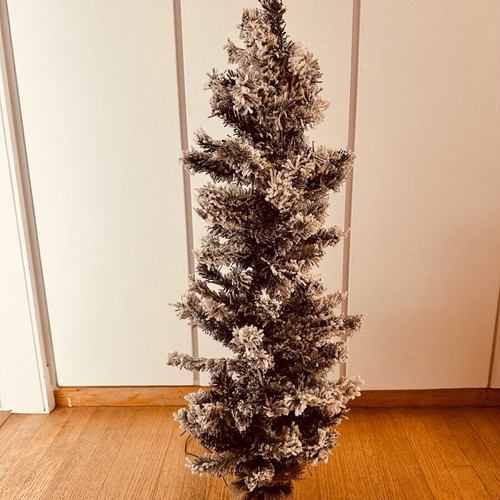 Christmas tree snow-covered with 70 white LED lights, new