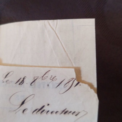 French letter from 1851 used with wax seal and two stamps