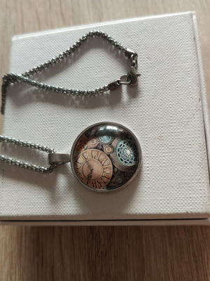 Necklace 'Χρόνος' used, 27cm chain length