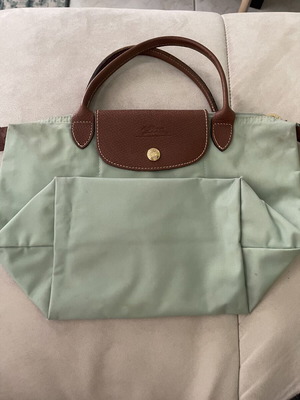 Longchamp Le Pliage Original τσάντα χειρός μεταχειρισμένη, παστέλ πράσινο