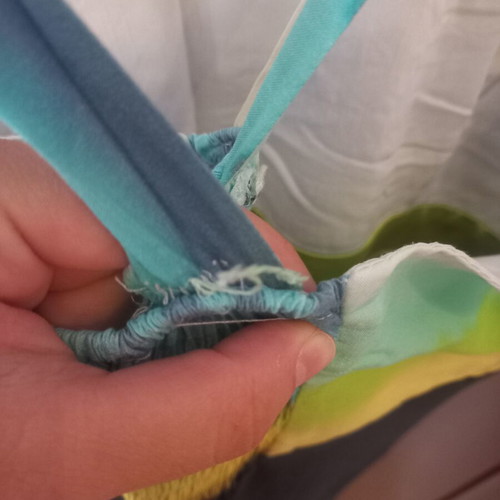Billy Sabbado maxi dress used, size Large, blue multicolor