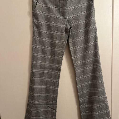 Zini gray checkered bell-bottom pants like new
