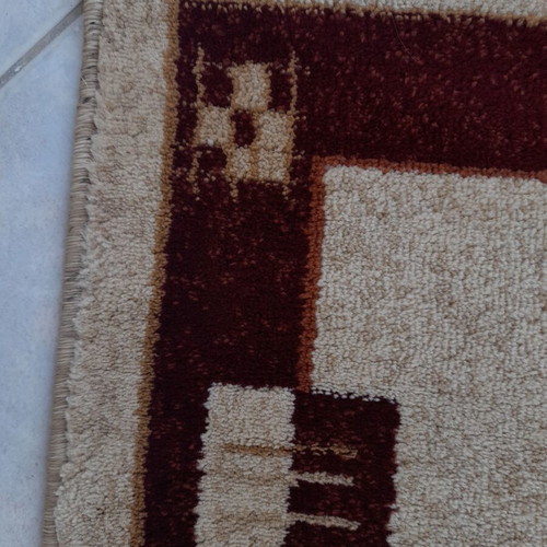 Carpet runners set of 3 used, burgundy and beige
