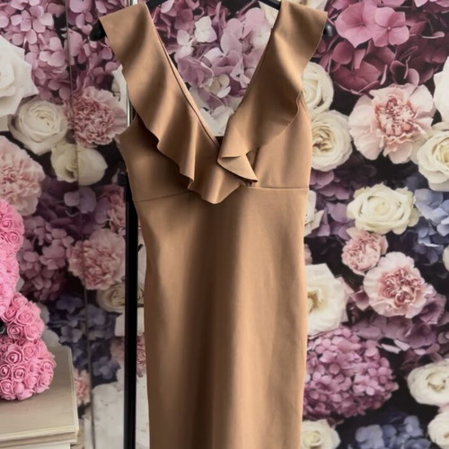 Midi dress beige new size M