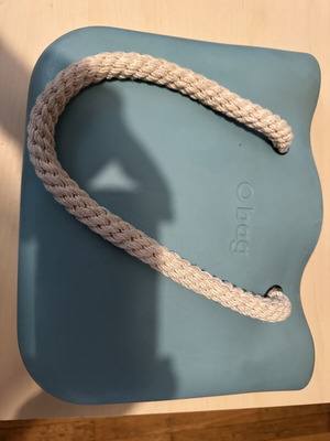 O bag handbag used, turquoise