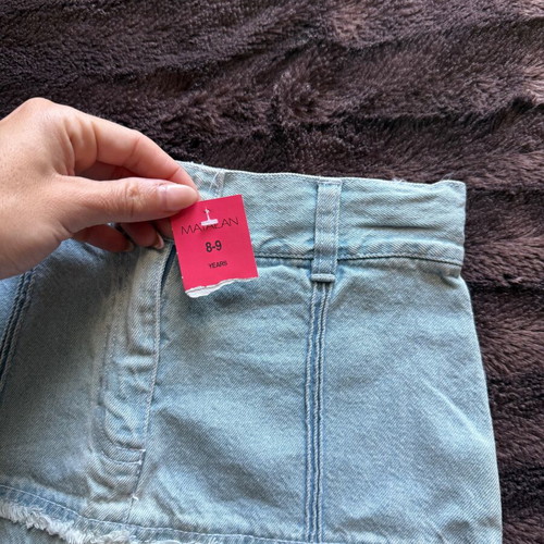Denim skirt light blue children's new for 8 years old
