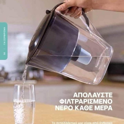 Pure Water Filter Pitcher 2.6 Liters with 2 Replacement Filters New