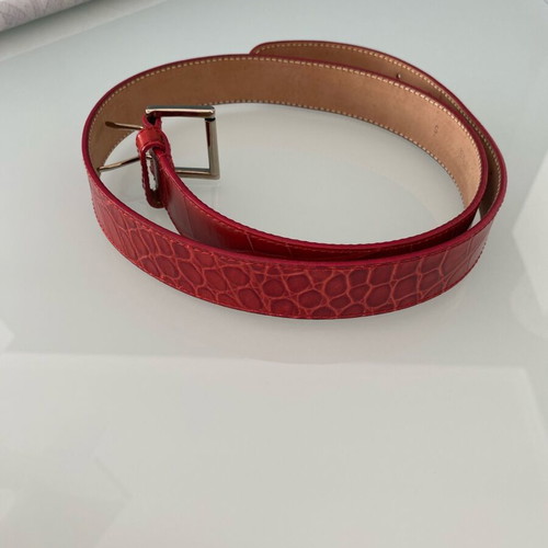 Furla leather belt like new, size S, red