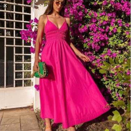 Zara Barbie Pink Maxi Dress XS like new, 100% cotton