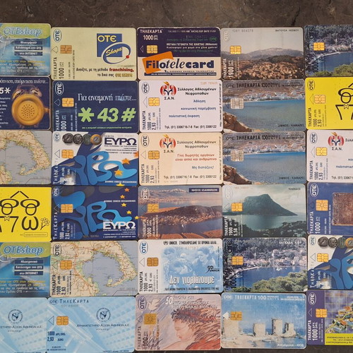Phone cards used collection