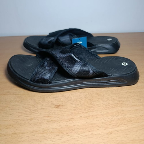 Ocean Addict unisex cross strap slippers, black, size 42