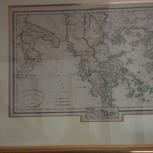 Grecle Antique Mappa Nova 1826 map new collectible with numbering