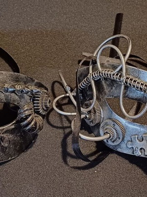 Steampunk cosplay masks unused, set of 2