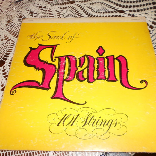 Old 33" records used with various artists and soundtracks