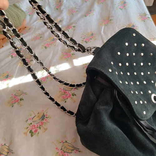 Suede leather backpack like new
