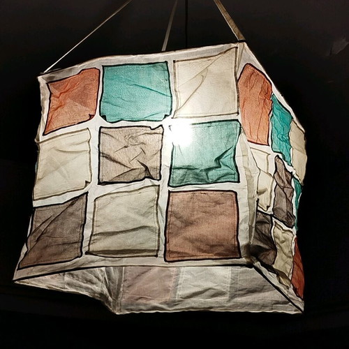 Fabric ceiling light for bedroom new with square pattern