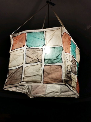 Fabric ceiling light for bedroom new with square pattern