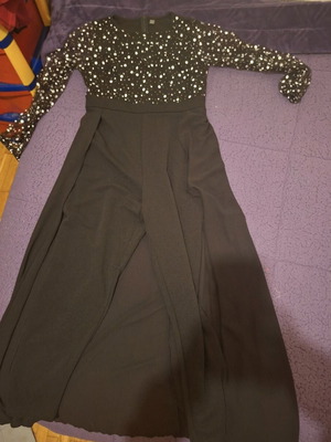 Shein jumpsuit with glitter top and integrated overlayer, new, XXL