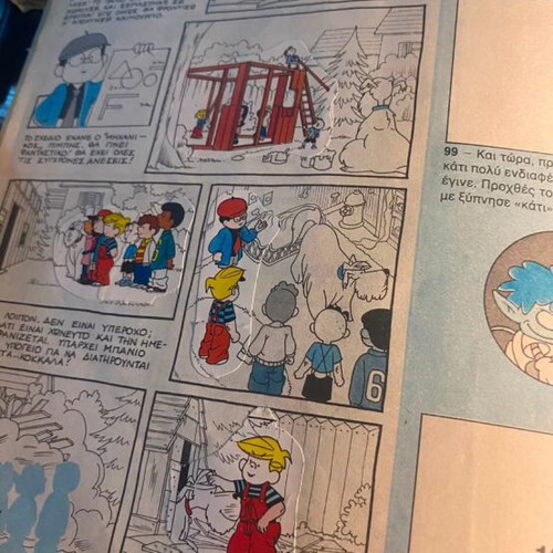 Panini album Dennis the Menace 1987 used, partially completed