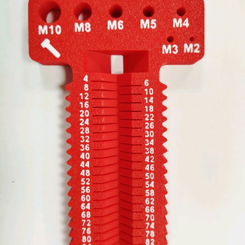 Screw and Nut Measuring Tool new (M2-M10, length 4-100mm)