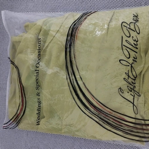 Evening dress new, size 4XL, green, muslin and satin